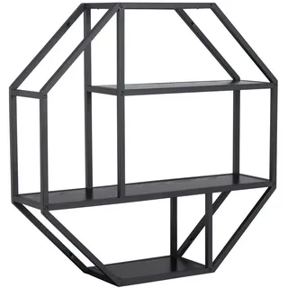 Actona Wandregal 77 x 77 x 20 cm Schwarz