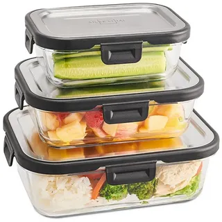 SILBERTHAL Frischhaltedosen Set weiß 3 x 1 l, 600 ml, 400 ml