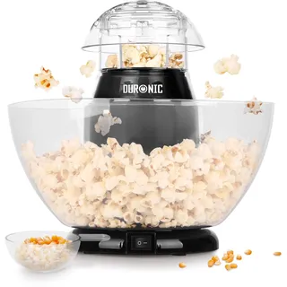 Duronic POP50 BK Popcornmaschine, Heißluft ohne Fett & Öl, 1200 Watt