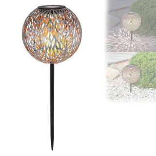 Solarleuchte Garten Kugel 18 cm Solarlampe Außen Leuchte Solar mit Pflegetuch