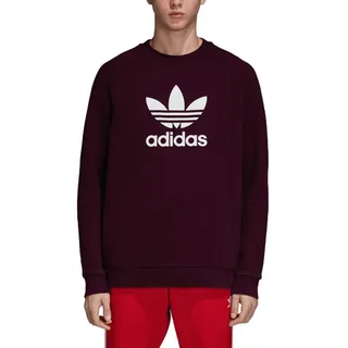 adidas Herren Trefoil Crew Kapuzenpullover, Braun (Maroon Maroon), Medium