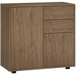 [en.casa] Sideboard Paarl 79 x 74 x 36 cm Walnussfarben