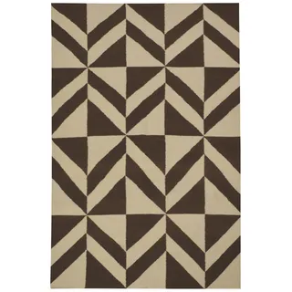 Kilim JP 06 Braun/Weiß, 150 x 240 cm
