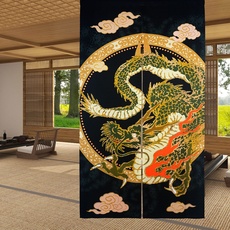 LIGICKY Chinesisch Gardinen Noren Lang Vorhänge Türvorhang Tapisseri für die Heimtextilien Raumteiler 85 x 150 cm