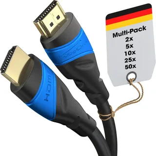 KabelDirekt – 4K HDMI-Kabel – 5x 20m – Entwickelt in Deutschland – Für jedes HDMI Kabel Setup (4K@60Hz, High Speed HDMI mit Ethernet, Blu-ray, PS5, Xbox Series, Switch)