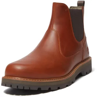Chelseaboots TIMBERLAND "BRITTON ROADMID CHELSEA BOOT", Herren, Gr. 41,5, braun (md brn f grain w dk brn), Leder, Schuhe Chelseaboots, Stiefelette, Winterschuhe, Ankle Boots