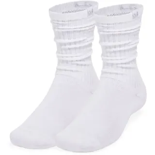 Under Armour Sportstyle Ctn Scrunch Lange Socken - White / White / Halo Gray - EU 36 1/2-40 1/2