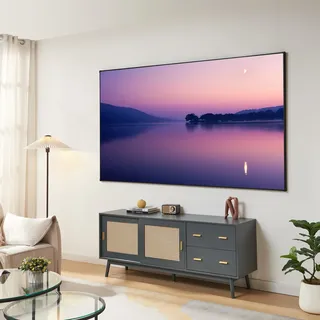 [en.casa] Leinwand Beamer Väkhoga 100 Zoll 221 x 125 cm Projektionsleinwand 16:9 Full HD 4K 8K HDR Projektor Leinwand Wandmontage für Heimkino Büro Gaming