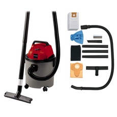 Einhell Nass-Trockensauger TC-VC 1815 (1.250 W, 15 L Behälter, Blasanschluss, Zubehörhalterung, 180 mbar Saugleistung, inkl. umfangreichem Zubehör + 5er Set 15 L Vliesbeutel)