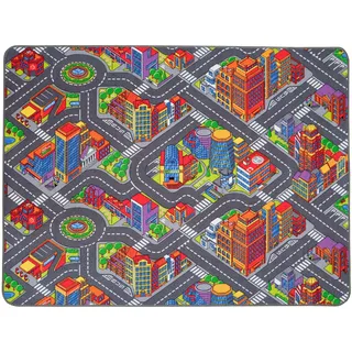 Primaflor-Ideen in Textil Kinderteppich »BIG CITY«, rechteckig, 5 mm Höhe, Straßen-Spiel-Teppich, Straßenbreite ca. 9 cm, Kinderzimmer Primaflor-Ideen in Textil bunt B: 160 cm   1 St.