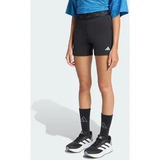 adidas Girl's TECHFIT SHORT LEGGINGS, black/carbon/white, 9-10 Years