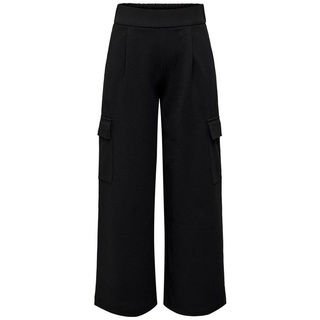 Jacqueline de Yong JdY Cargo Stoffhose Elegante Culotte High Waist Marlene Pants JDYGEGGO in Schwarz / 32L