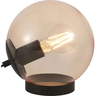 Tischleuchte Glas Bernsteinfarben H: 18,5 cm Ø 18 cm