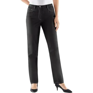 Thermohose COSMA, Damen, Gr. 22, Kurzgrößen, schwarz, 55% Polyester, 45% Baumwolle, unifarben, lang, Hosen Thermohose
