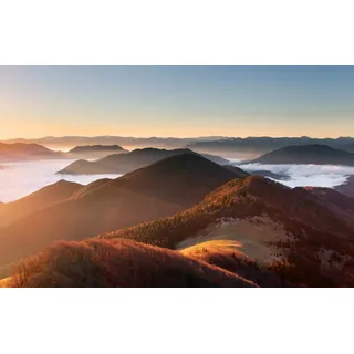 Papermoon »Berg Sonnenuntergang«, bunt,