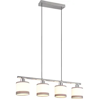 Trio Davos 4-flg. E14 12 cm rund/silber/weiß