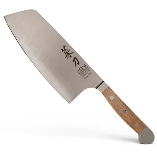 GÜDE Solingen - Chai Dao, China Kochmesser geschmiedet, 16 cm, Walnussholz, ALPHA WALNUSS, Doppelkropf, Handmade Germany