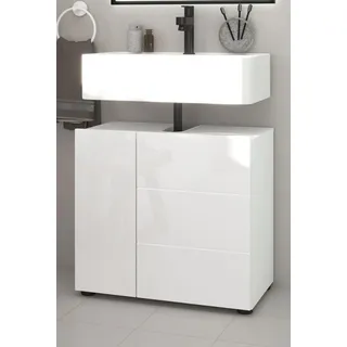 inn.furn Waschbeckenunterschrank weiß Hochglanz 60 cm Larik