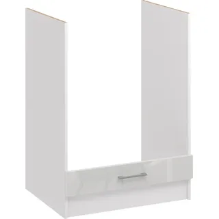 Roe Furniture | Küchenunterschrank 60 cm - Weiß - Weiß Glänzend - Schrank unter dem Backofen - Ohne Arbeitsplatte - Unterschränke Küche - ZK6 - Weiß