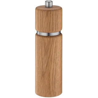 Zassenhaus Salzmühle Eichenholz HANNOVER | mit stufenlos verstellbarem Hochleistungs-Keramikmahlwerk | Gewürzmühle für Salz | 18 cm, Ø 5 cm