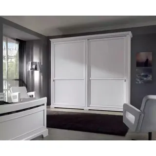 Kleiderschrank Holz Schrank Holz Garderobe Möbel Design Schlafzimmer - Weiß