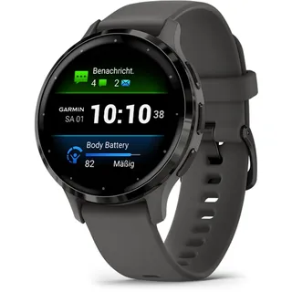 Garmin Venu 3S BT 41 mm Polymergehäuse Kieselgrau Silikonarmband Grau One Size