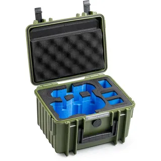 B&W International Transportkoffer Outdoor 2000 (PP.66) Bronze Grün – für DJI Mini 5 Pro – wasserdicht (IP67), staubdicht, schlagfest, extrem robust