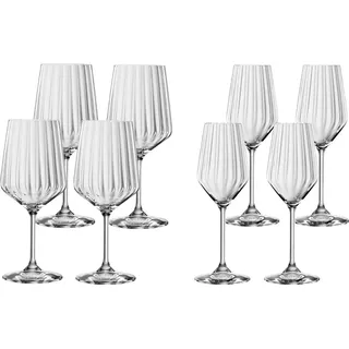 Spiegelau Lifestyle 4x Rotwein + 4x Champagner Gläser