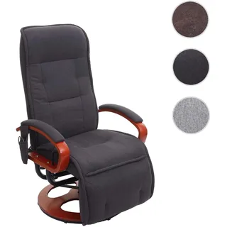 Mendler Relaxsessel Massagesessel Polyester 69 x 118 x 0 cm Grau