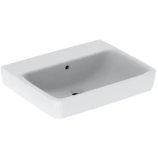 Geberit Renova Plan Waschtisch, 60x48 cm, ohne Hahnloch, mit Überlauf, 501638, 501638008