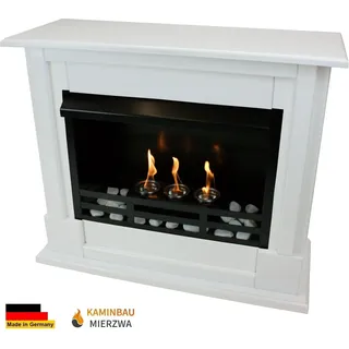 Ethanol und Gelkamin Modell Emily Premium Weiss incl. 21 teil. Set - Weiß
