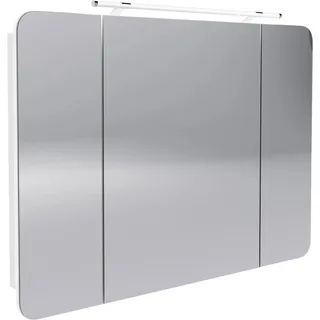 Fackelmann Spiegelschrank Einzelartikel Weiß 110 cm mit Softclose Türen