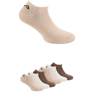 Socken FILA "UNISEX INVISIBLE PLAIN SOCKS", Damen, Gr. 39-42, beige (mocha mousse), Baumwolle, Elasthan, Polyester, elastisch, Socken Socken, mit eingestricktem Logo, Topseller