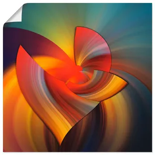 Artland Poster "Abstraktes in bunt" Muster 1 Stk. tlg. ohne Rahmen, farbe bild(er): gelb