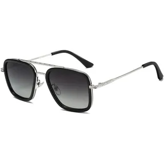 SHEEN KELLY Retro Sonnenbrille Piloten Eckig Metallrahmen Herren Damen
