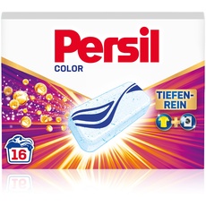 Persil Power Bars Color Waschmittel (16 Waschladungen), vordosiertes Buntwaschmittel mit biologisch abbaubarem Schutzfilm, für reine Wäsche & hygienische Frische für die Maschine