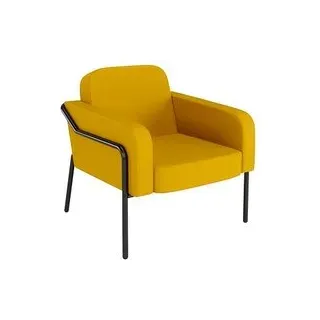 medso powered by PAPERFLOW Sessel MEDSO L Rund gelb schwarz Kunststoff 75,0 x 74,3 x 73,6 cm, 1 St.