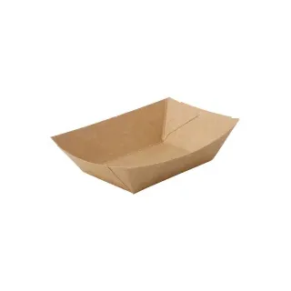 Greenbox Snackschalen, trocken & leicht fettige Speisen, braun, Umweltfreundliche Pappschalen für den Außer-Haus-Verkauf, 1 Packung = 250 Stück, Fassungsvermögen: 400 ml
