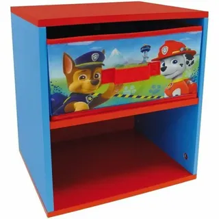 Fun House 712533 Paw Patrol Nachttisch, mit Schublade, für Kinder, MDF-Holz/Vlies, Blau, 33 x 30 x 36 cm