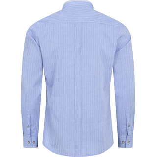Trachtenhemd NÜBLER "Trachtenhemd langarm Patrick", Herren, Gr. M, EURO, blau, Obermaterial: 100% Baumwolle CO., Hemden Trachtenhemd