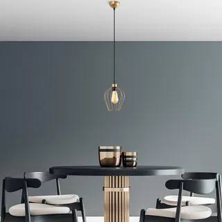 Opviq Elegant Gold Chandelier, Adjustable Height 30-116 cm, Metal Body Ø20 cm, E27 Socket, Perfect for Modern Living Spaces, Stylish & Functional Design