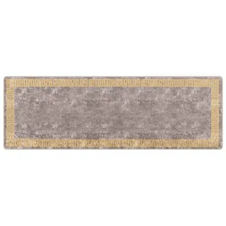 vidaXL Teppichläufer MARSA Grau 100 x 300 cm Polyester und PVC - Grau