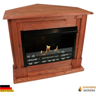Gelkamin Ethanolkamin Kaminofen Eckkamin Rafael Deluxe Royal - Kirschbaum - Braun
