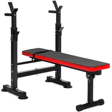 BalanceFrom RS 40 Verstellbare, zusammenklappbare Multifunktions-Workout-Station, verstellbare olympische Trainingsbank mit Kniebeugenständer, schwarz