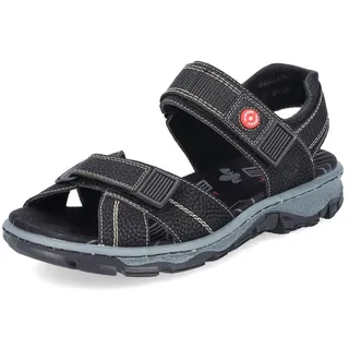 Rieker Damen Klassische Sandalen 68851, Frauen Sandalen,Sommerschuhe,Freizeitschuhe,offene Schuhe,Strandschuhe,schwarz (02),40 EU / 6.5 UK