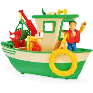 Simba Feuerwehrmann Sam Charlies Fischerboot mit Figur 19 cm