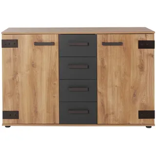 WIMEX Kombikommode 130 x 83 x 41 cm Beige / Grau