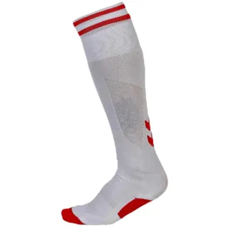 Hummel Socken ELEMENT FOOTBALL SOCK, Weiß/True Rot, 31/34, 204046-9402