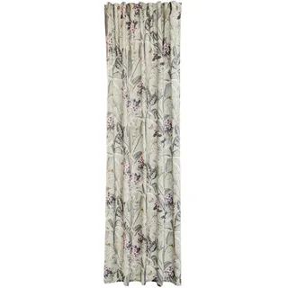 Schlaufenvorhang , Grün , Textil , Struktur , 140x245 cm , Oeko-Tex® Standard 100 , Heimtextilien, Vorhänge, Fertigvorhänge, Schlaufenvorhänge