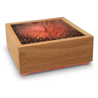 Zen'Arôme - Diffusor Kaori - Luftbefeuchter für ätherische Öle - Ultraschall-Aromatherapie-Vernebler - Elektrische Duftlampe in Naturholz-Design mit LED-Beleuchtung und automatischer Abschaltung